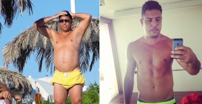 Ronaldo, antes depois Ronaldo, antes depois